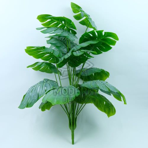Yapay Mat Yeşil Devetabanı (Monstera) Bitkisi 55 Cm